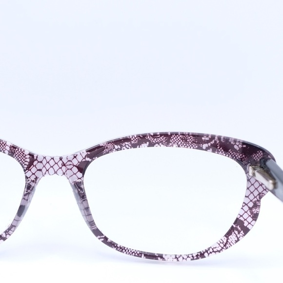Valentino Black PurpleLace Cat Eye Full Rim Eyeglasses V2654 Excellent Condition - Picture 9 of 16